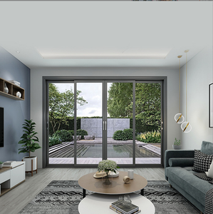 Porte <span class=keywords><strong>coulissante</strong></span> extérieure en aluminium à double vitrage Low-E insonorisée, fenêtres et portes standard, noir, Australie - Product Image 6