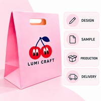 Sacs shopping en papier blanc imprimés sur mesure avec poignées découpées pour l'emballage de marques de boutiques, vente en gros, logos personnalisés