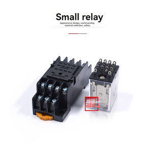 Миниатюрное промежуточное реле MY2NJ небольшое электромагнитное реле со светом и базой для постоянного тока 220 В 24 В 12 В - Product Image 4