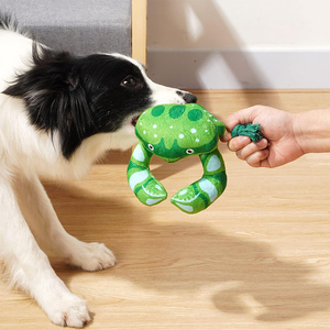 Juguetes de Peluche <span class=keywords><strong>para</strong></span> Perros con Forma de Cangrejo, Personalizables al por Mayor, con Papel Arrugado <span class=keywords><strong>y</strong></span> Sonido, <span class=keywords><strong>para</strong></span> Cachorros, Entretenimiento Diario <span class=keywords><strong>y</strong></span> Limpieza Dental - Product Image 5