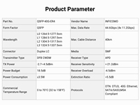 Émetteurs-récepteurs à fibres optiques QSFP + 1310nm 40km DOM Duplex LC/UPC SMF QSFP-40G-ER4 résistant aux interférences