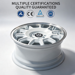 ล้อแม็กซ์ Flowtone ราคาประหยัด ขนาด 16 นิ้ว 4X100 4X114.3 5X100 5X114.3 ET35 สีขาวขอบขัดเงา สำหรับ Golf Mk4 Bora Jetta CR-V HR-V - Product Image 4