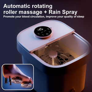 Masajeador de Pies KASJ T6 Multifuncional con Calentamiento Automático y Pulverizador de Agua, 6 Rodillos Shiatsu Motorizados, 500W, Doble Voltaje - Product Image 4