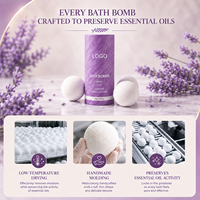 Bombe de bain spa hydratante avec huile essentielle de lavande, aromathérapie, ensemble de boules effervescentes pour bain moussant