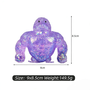 Vente Chaude Jouet Sensoriel Squishy Gorille à Presser, en Maltose à Rebond Lent, Coque Banane, Jouet Anti-Stress et de Décompression, Jouet Fidget en Gros - Product Image 6