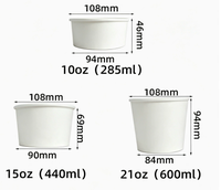 Gobelet à soupe jetable en papier kraft blanc à paroi simple avec couvercle en plastique pour vin et boissons gazeuses