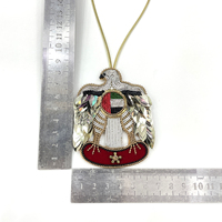 PH177 Nouveauté : Pendentif Aigle Fait Main avec Strass et Patch Drapeau des Émirats Arabes Unis – Ornement Suspendu pour Sacs et Voitures