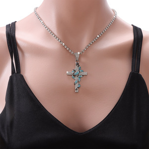 Collar con Colgante de Serpiente Cruzada con Microincrustaciones de Circonio, Estilo Hip Hop para Hombre, Regalo, Origen Yiwu - Product Image 6