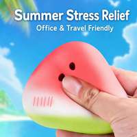 Jouet Squishy en forme de Dumpling - Pastèque à peau glacée, rebond lent, en caoutchouc silicone