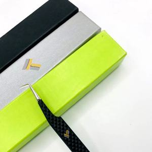 Pinzas de extensión de pestañas de acero inoxidable con logotipo personalizado, mango de diamante con volumen de 90 grados, Etiqueta Privada, herramienta de belleza profesional - Product Image 3