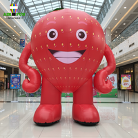 Modèle de fraise gonflable promotionnel de grande taille Airfun / Ballon de fraise gonflable / Modèle de fruit gonflable
