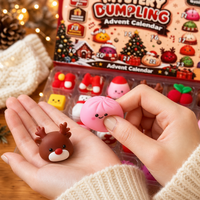 Calendrier de l'Avent de Noël : Boîte Mystère de Jouets Sensoriels Anti-Stress Squishy et Fidget à Presser