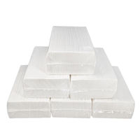 Serviettes de toilette jetables personnalisées, pliées en V et en C, 1-2 plis, en pâte de bois vierge, avec logo personnalisé pour toilettes commerciales