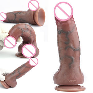 8 Zoll groß Realistischer Silikon Penis für Frau Masturbation weiche <span class=keywords><strong>Vagina</strong></span> G-Punkt-<span class=keywords><strong>Massage</strong></span> Künstlicher Dildo mit Sauger Sexspielzeug - Product Image 1