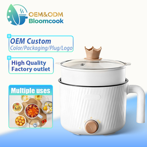 Olla Eléctrica Portátil Bloomcook OEM 2025 para una Persona, Calentamiento Rápido, Antiadherente, Mini, con Tapa de Vidrio Templado, para Uso en Hoteles - Product Image 6