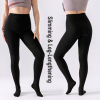 Collants Velsatis Hiver Thermiques Grande Taille Doublés Polaire pour Femme, Taille Haute, Élastiques, Amincissants, Doux et Confortables