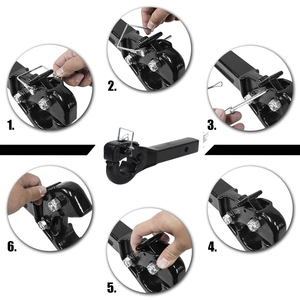 Crochet de remorquage pour récepteur de 2 pouces 20,000 Lbs pour <span class=keywords><strong>anneau</strong></span> de lunette de 2 à 1/2 pouces - Product Image 4