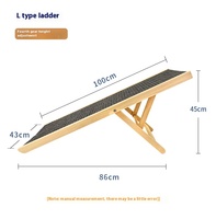 Rampe portable écologique en bois massif pour chiens et chats, escalier et marchepied orthopédiques, conception respectueuse des articulations pour lits et canapés hauts