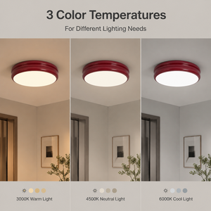 Lámpara de techo LED redonda moderna de acrílico y hierro, regulable con control remoto, tricolor, montaje empotrado, 58W, 30 cm, para dormitorio y sala de estar - Product Image 3