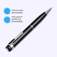Stylo Enregistreur MP3 Haute Qualité Portable à Activation Vocale avec Caméra Cachée et Détection Sonore + Alarme LED