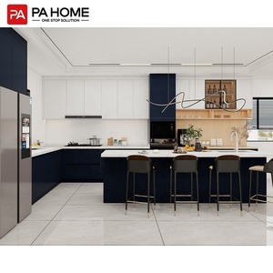 Па Встроенная кладовая, кюборды Rta, лак, глянцевые темно-синие кухонные шкафы - Product Image 2