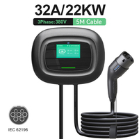 KHONS <strong>Best</strong>-<strong>sellers</strong> AC EVSE Wallbox Type 2 IEC62196 32A 22KW APP <strong>Control</strong> IP65 Waterproof Wall-mounted <strong>Charging</strong> Station for Home