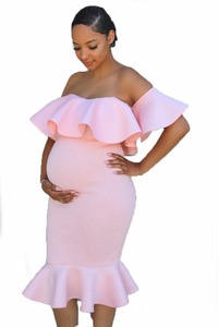 Vestidos de maternidad con hombros descubiertos para sesión de fotos, accesorios de fotografía de maternidad, vestidos para mujeres <span class=keywords><strong>embarazadas</strong></span>, ropa, vestidos de embarazo - Product Image 5