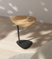 Table portable en bois de qualité commerciale pour ordinateur portable, idéale pour les zones de repos et les espaces de coworking