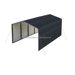 Cadre en acier galvanisé d'<span class=keywords><strong>abri</strong></span> d'auto extérieur <span class=keywords><strong>de</strong></span> <span class=keywords><strong>jardin</strong></span> moderne <span class=keywords><strong>de</strong></span> 12x20ft avec toit en tôle et garage <span class=keywords><strong>de</strong></span> stationnement <span class=keywords><strong>de</strong></span> voiture <span class=keywords><strong>de</strong></span> mur latéral - Product Image 4