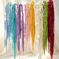 Fleurs décoratives de Noël : Amaranth préservé, fleurs séchées, plante éternelle, amaranthus suspendu pour décoration de mariage