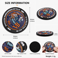 Badges en silicone de haute qualité, logo personnalisé en relief 3D 2D, patchs en PVC souple, étiquettes en caoutchouc pour vêtements