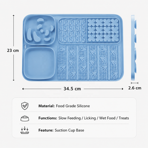 Tapis de léchage personnalisé en silicone pour chien, multi-zones, pour l'alimentation lente et l'enrichissement, adapté aux aliments secs et humides et aux friandises - Product Image 3