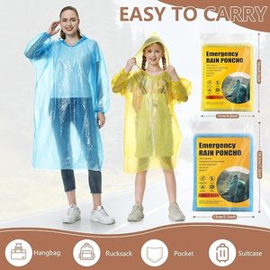 Pe/PEVA/EVA/PVC/Polyester/Nylon dùng một lần Áo Mưa Poncho corful Mưa Poncho phụ nữ dùng một lần áo mưa - Product Image 6