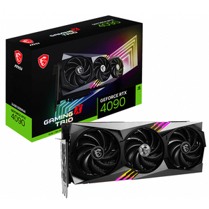 Carte graphique MSI GeForce RTX 4090 GAMING X <span class=keywords><strong>TRIO</strong></span> 24G d'occasion avec 24 Go de mémoire GDDR6X, prise en charge de l'overclocking - Product Image 1