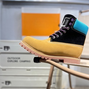 รองเท้าบูทหุ้มข้อผู้ชายรุ่นใหม่ล่าสุดสำหรับฤดูหนาว แบบผูกเชือกและซิป หนัง PU พื้นยาง กันน้ำ กันลื่น - Product Image 3