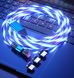 Cable magnético 3 en 1 para móvil, luz <span class=keywords><strong>led</strong></span> de rotación de 540 grados, carga rápida 3A, cable magnético de datos usb para iphone tipo c <span class=keywords><strong>micro</strong></span> - Product Image 5