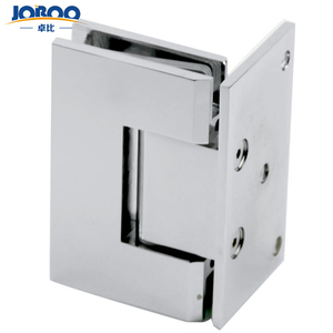 Joboo ZB702 Stain Nickel Solid Brass <strong>Wall</strong> Mount Straight Series Framed Pivot Hinge <strong>Shower</strong> Enclosure With Offset Back <strong>Plate</strong> - Product Image 4