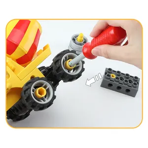 New innovation 104pcs construction machinery education building blocks factory direct sale creative toys for kids