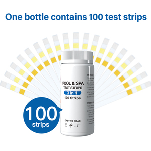 Bandelettes de <span class=keywords><strong>test</strong></span> de la qualité de l'eau pour <span class=keywords><strong>piscine</strong></span> et spa, modèle SZ33, <span class=keywords><strong>chlore</strong></span> libre, alcalinité totale, pH, 100 bandelettes/flacon, vente en gros usine - Product Image 5