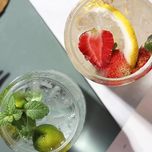 Ly thủy tinh cao cấp bán chạy, có nắp và ống hút, 16oz, chất liệu thủy tinh borosilicate cao cấp, ly thủy tinh tùy chỉnh in logo - Product Image 4