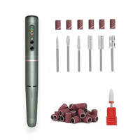 Kit professionnel électrique de manucure et pédicure, nouveau design, lime à ongles, ponceuse, stylo polisseur, grain 180, ABS+Métal, 3.7V