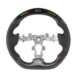 Volante Deportivo de Fibra de Carbono Real con LED de Velocidad RPM para Nissan <span class=keywords><strong>GTR</strong></span> <span class=keywords><strong>R35</strong></span>, Cuero Negro, 3 Runner - Product Image 5