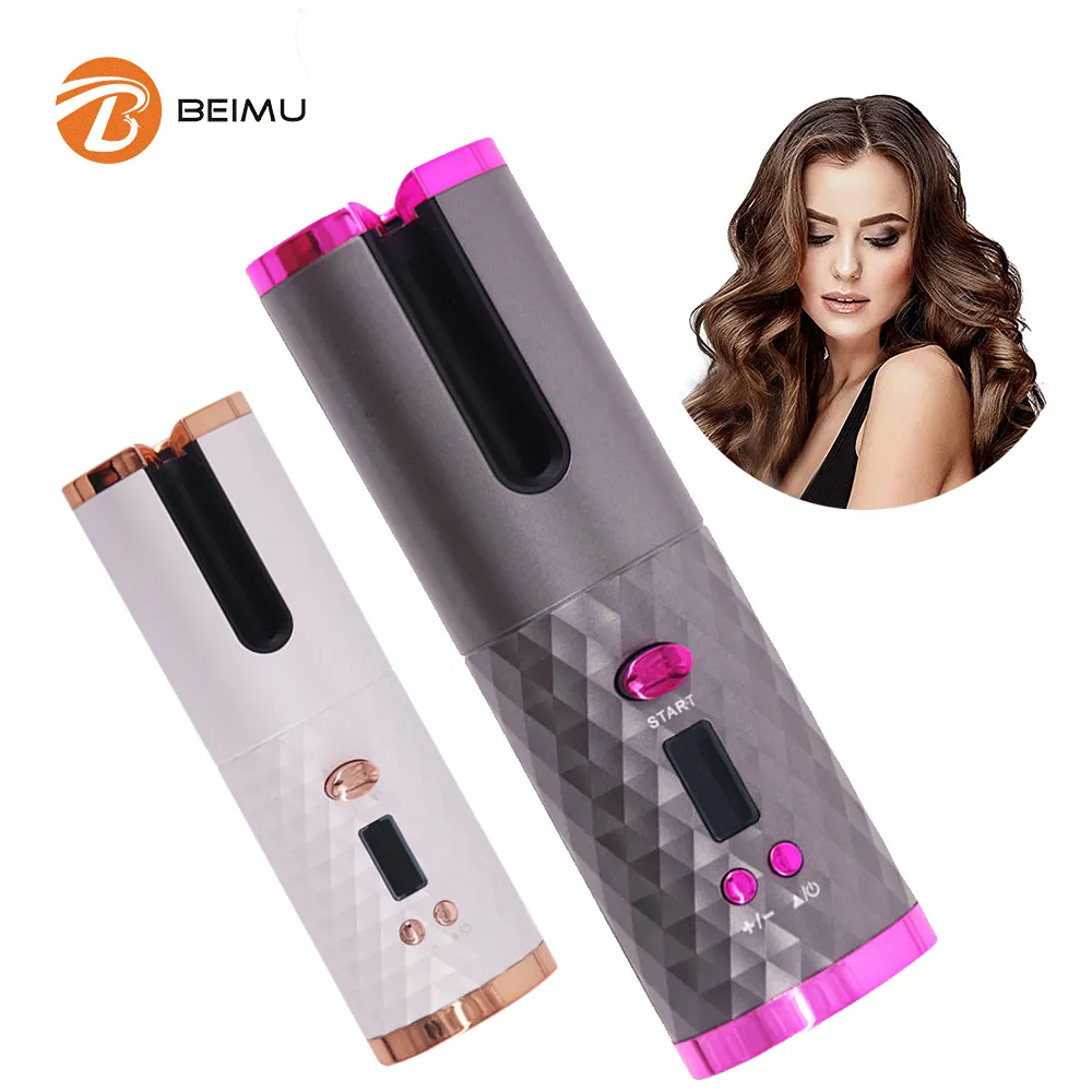 Heatless Curlers 자동 세라믹 Curlers 자동 회전 블랙 휴대용 로고 플립 Lcd 헤어 컬러 아이언