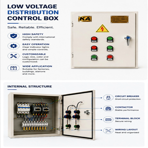 Boîte <span class=keywords><strong>de</strong></span> distribution d'alimentation métallique triphasée LPZ30 30A/200A/300A/32A/63A Courant 24V/240V IP54 6 <span class=keywords><strong>prises</strong></span> Alimentation stable - Product Image 6