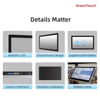 27 pouces sans cadre PCAP HD-MI VGA FHD moniteur à écran tactile multi-touch LCD affichage zéro cadre ordinateur auto-contrôle usine