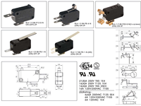 Micro-interrupteur à réponse rapide RL6-1, faible force de commande, 250V 10A/16A, IP18, connexion rapide pour appareils d'instrumentation industrielle