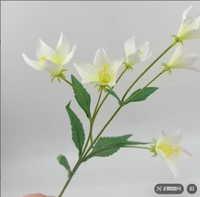 Model Bunga Bellflower Buatan, Daisy, Magnolia, Sutra, Berkualitas Tinggi, Mirip Asli, Warna Sesuai Pesanan, Latar Belakang Pesta, Rumah, Hotel, Pernikahan, Valentine