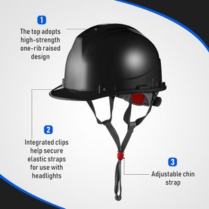 Casque de sécurité CITICITY, casque de chantier pour la sécurité, style à visière avec sangles de réglage automatique pour homme et femme - Product Image 3