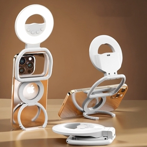 Support de téléphone magnétique avec anneau lumineux LED et trépied pour selfies, compatible avec les barres lumineuses magnétiques, support pour smartphone pour <span class=keywords><strong>iPhone</strong></span> Samsung - Product Image 4