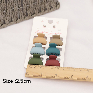 6 Cái/bộ Frosted Kẹp Nhỏ Cho Phụ Nữ Cô Gái Nhựa Tóc Nhỏ Cua Claw Barrettes Mini Hairpin Phụ Kiện Thời Trang - Product Image 2